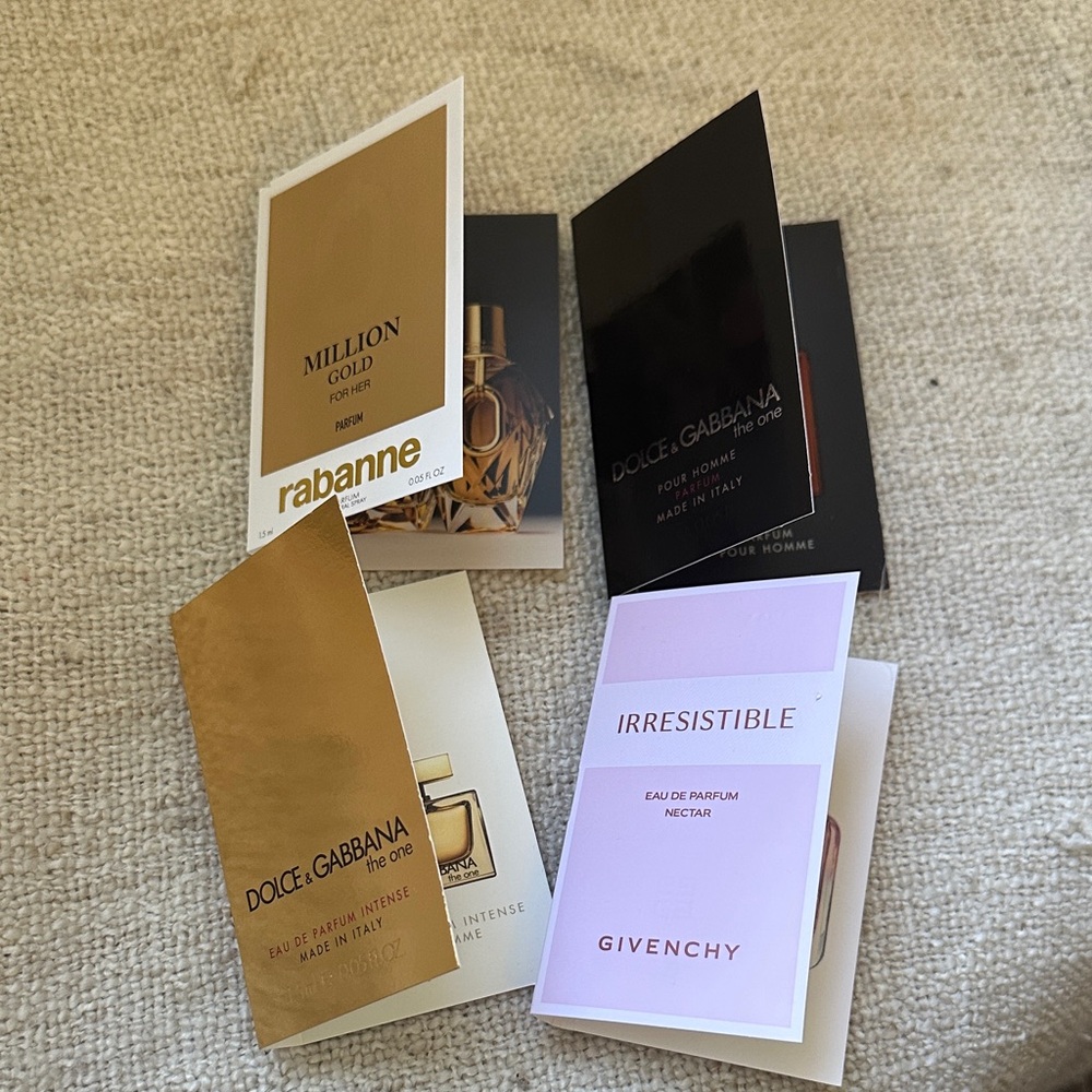 Dolce & Gabbana and Givenchy Perfume Samples